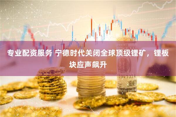 专业配资服务 宁德时代关闭全球顶级锂矿，锂板块应声飙升